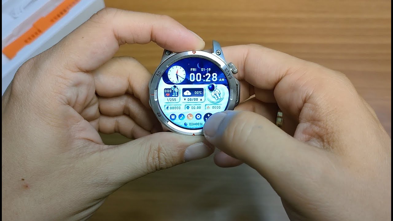 DK68 smartwatch unboxing and quick menu view