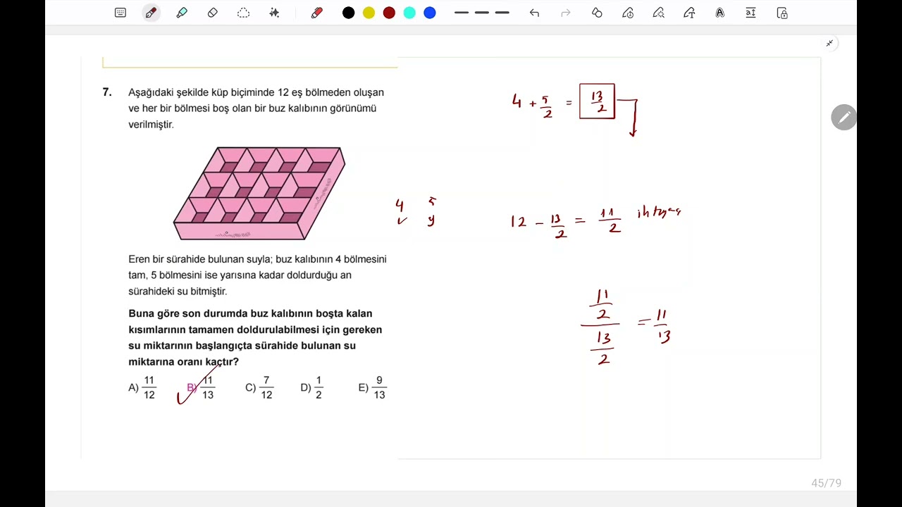 Oran Orantı Öğreniyorum Test 4 Eyüp B  TYT Matematik