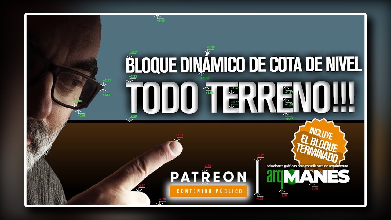 ⚡PATREON | Cota de Nivel TODO TERRENO | AUTOCAD | Bloque dinAmico multipropósito
