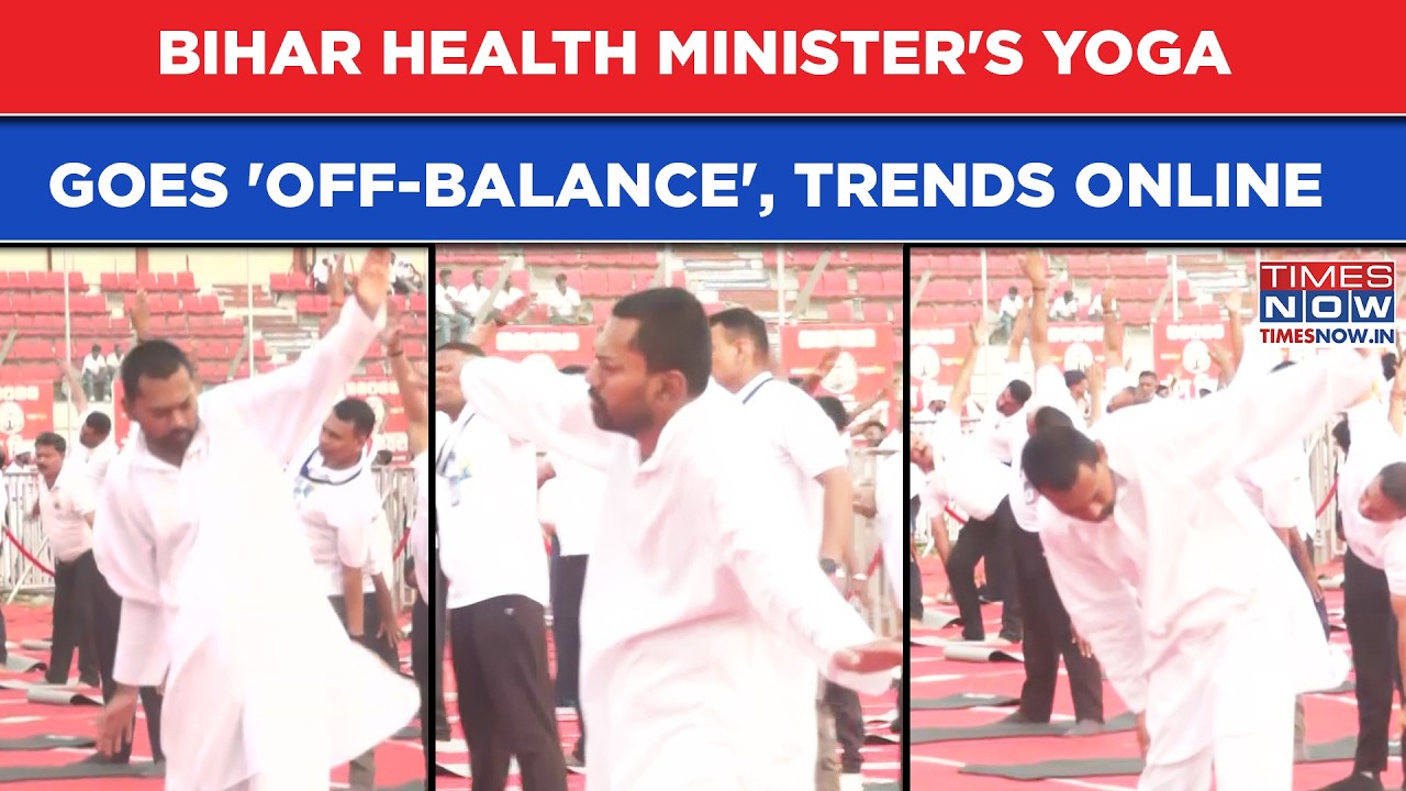 Bihar Health Minister Trends For All The Wrong Reasons As 'Awkward' Yoga Video Goes Viral | WATCH