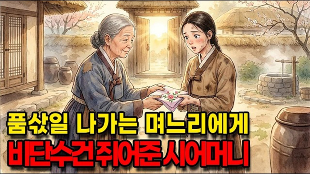 품삯일 나가는 며느리에게 비단 수건까지 쥐여주는 시어머니ㅣ야담ㅣ만담ㅣ전설ㅣ옛날이야기ㅣ사연