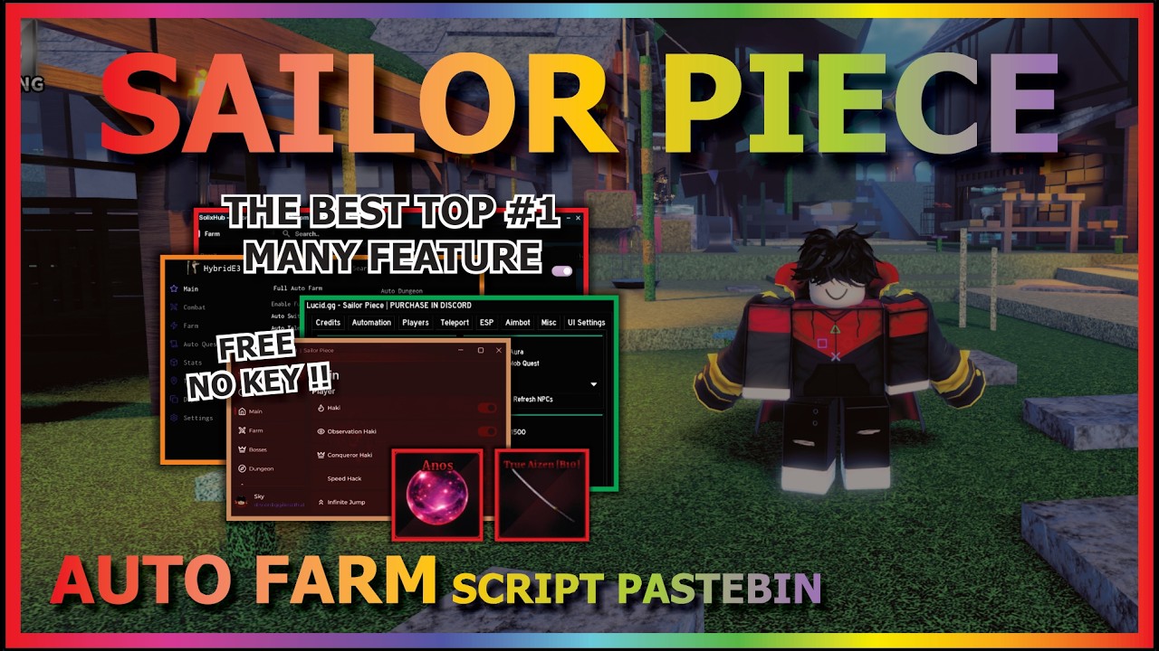 SAILOR PIECE Script Pastebin 2026 AUTO FARM, AUTO DUNGEON, QUEST, WORLD BOSS, KILL AURA (NO KEY) 🗡️🔥