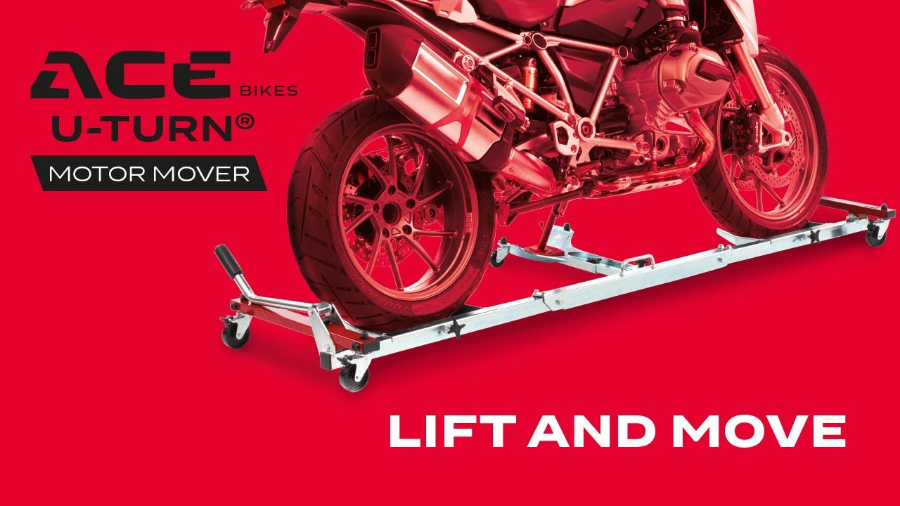 Acebikes U-Turn Motorrad Rangierhilfe, Kickstand Dolly, Motorcycle Mover, Le déplace-moto