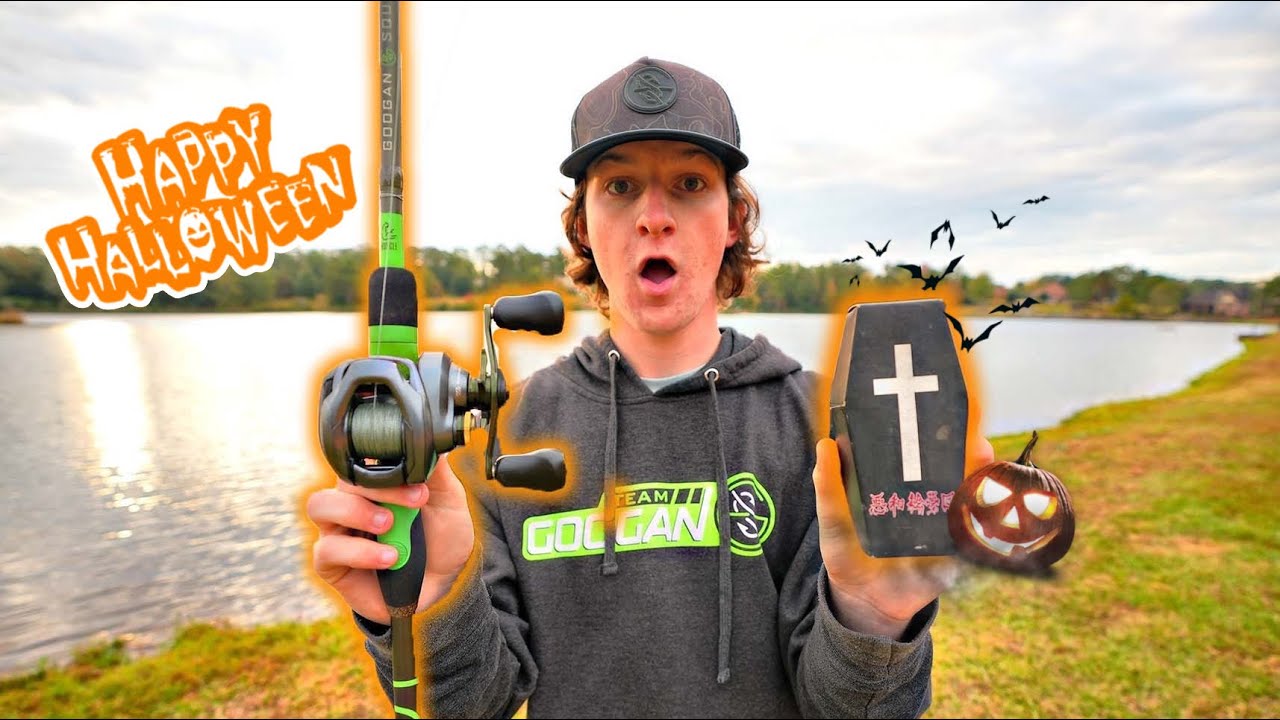 Fishing With ONLY Halloween Lures For 24 HOURS (Creepy Lures)