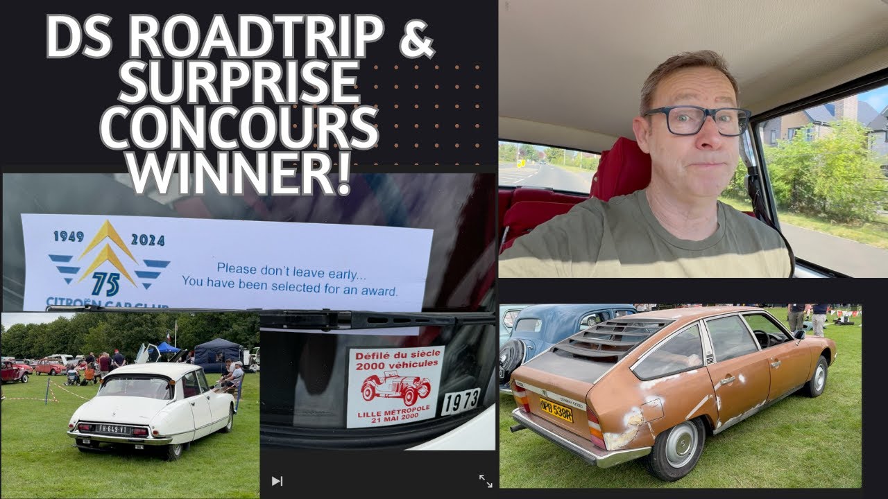 1973 DSuper 5 (DS) driving, Concours winner at the Citroen Car Club 2024 National Rally.