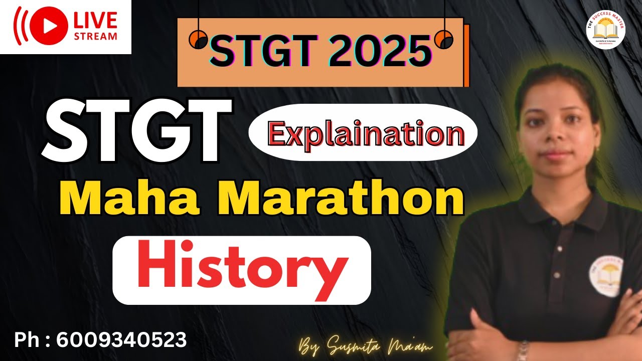 History Marathon Class // STGT Arts // By - Susmita Ma'am // #stgt #tet #jrbt