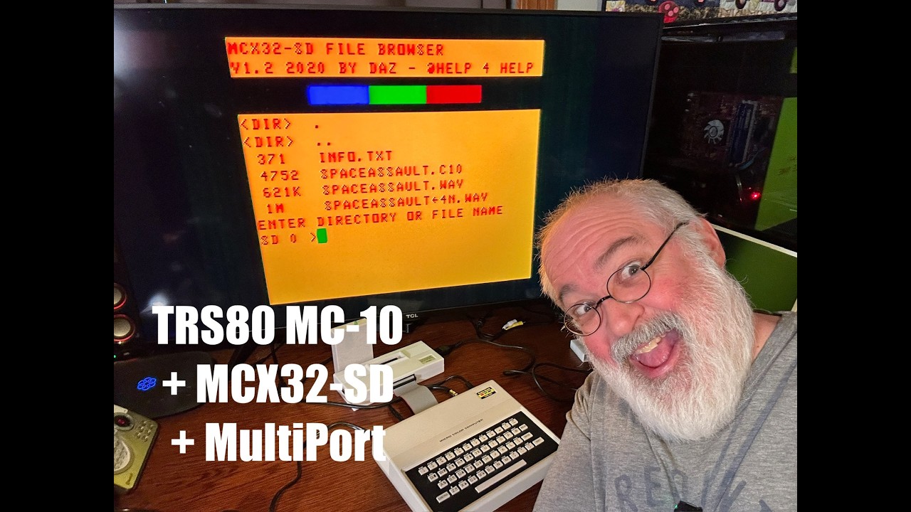 TRS80 - MC10 - MCX32SD - MultiPort Expander - SD Card File Browser - 8bit Computer - MC-10 MCX32-SD