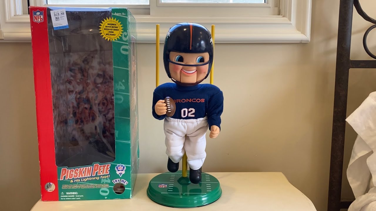 Gemmy 2002 NFL Pigskin Pete & His Lightning Feet Animated Figure - Denver Broncos (Version 1)