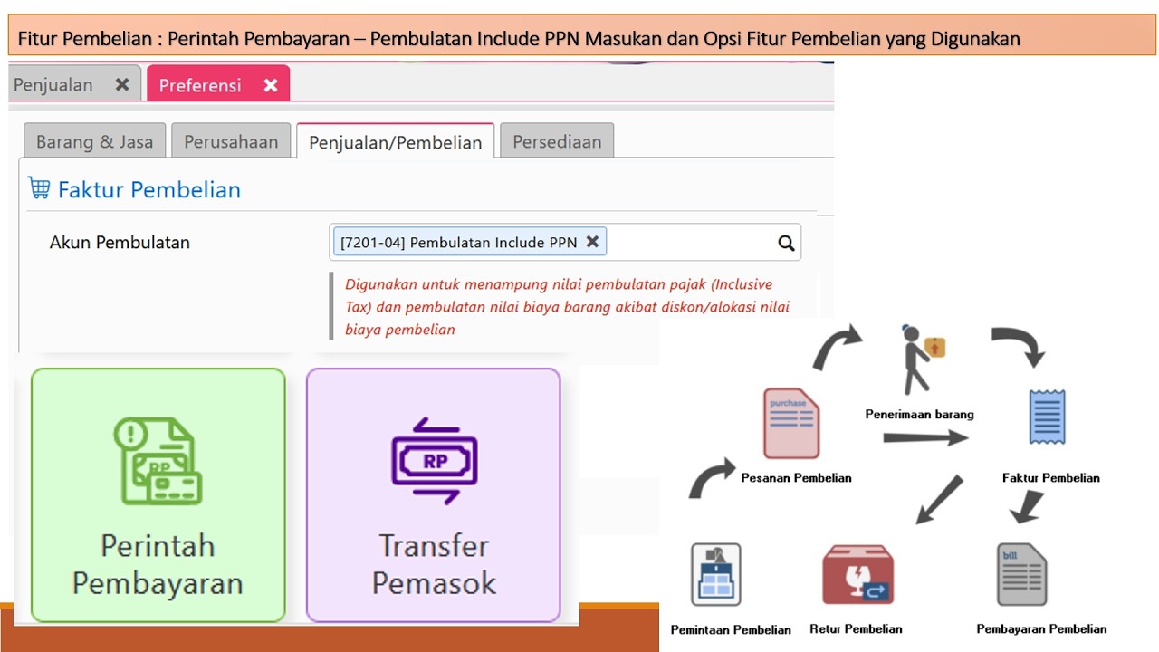 Setup 22 - Fitur Pembelian Perintah Pembayaran dan Selisih Include PPN Accurate Online 2026