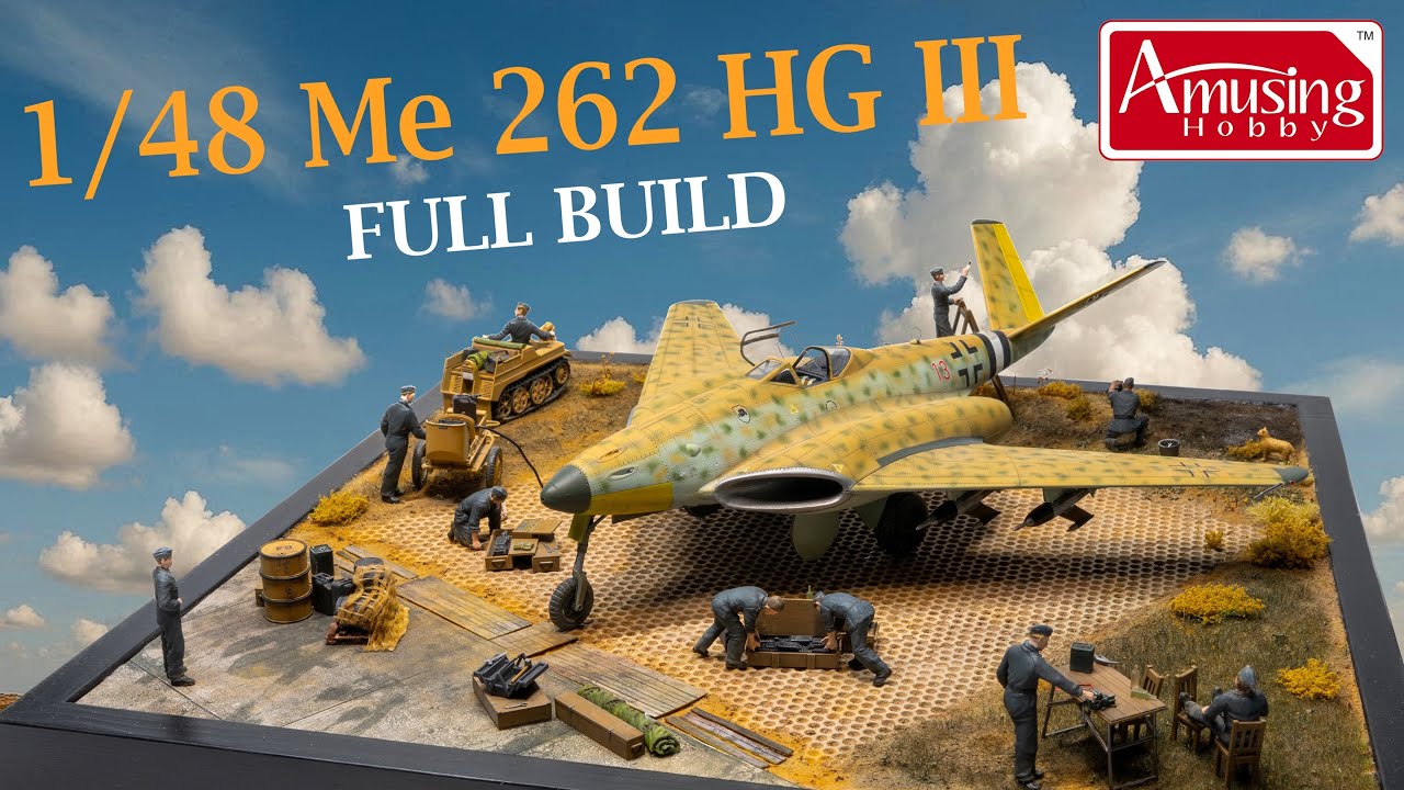 Забавная модель Hobby Me 262 HG III 1/48 [Полная сборка]