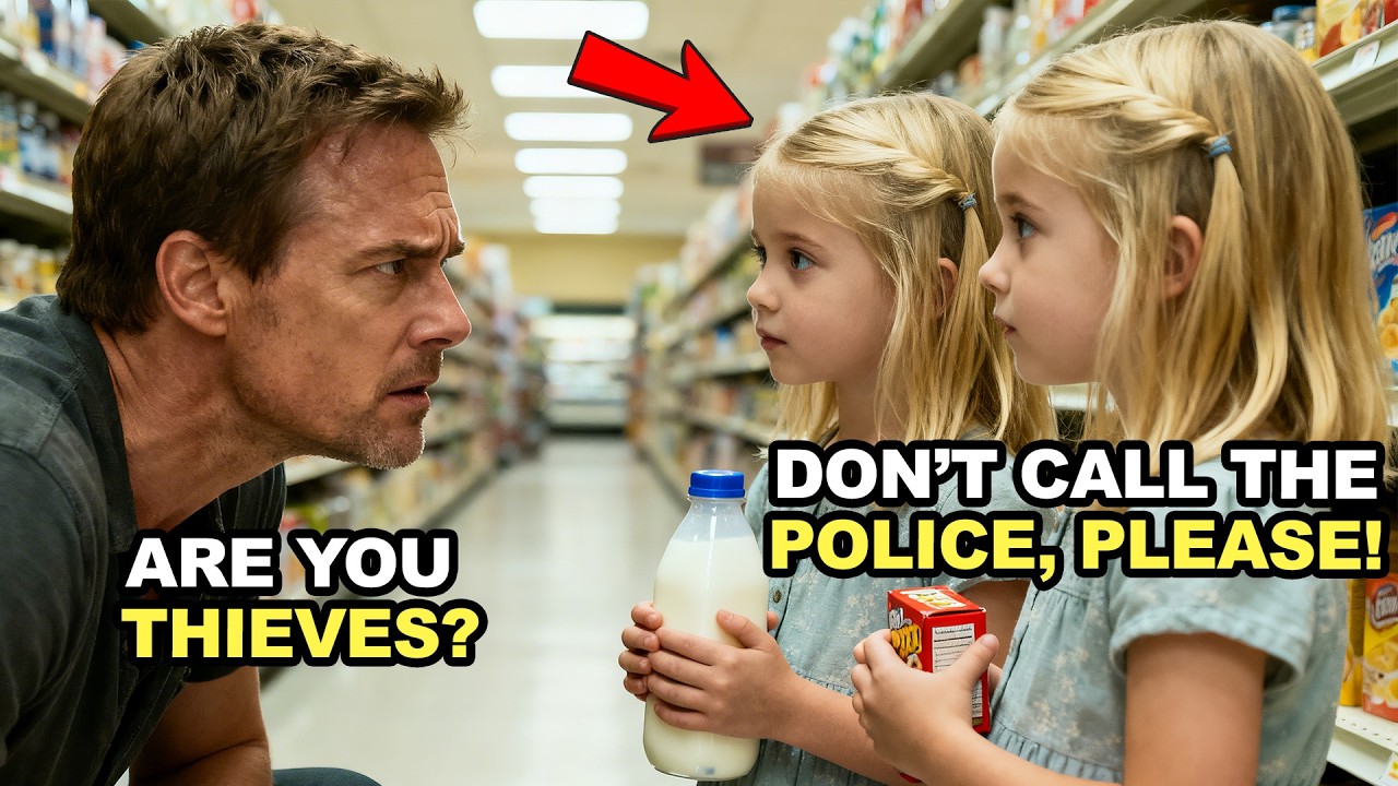 POOR TWIN GIRLS TRY TO STEAL FOOD — A MILLIONAIRE SEES IT, THEIR WORDS BREAK HIM