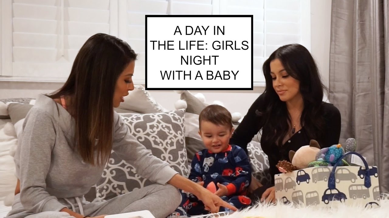A DAY IN THE LIFE OF A SINGLE MOM | GIRLS NIGHT WITH A BABY vlog