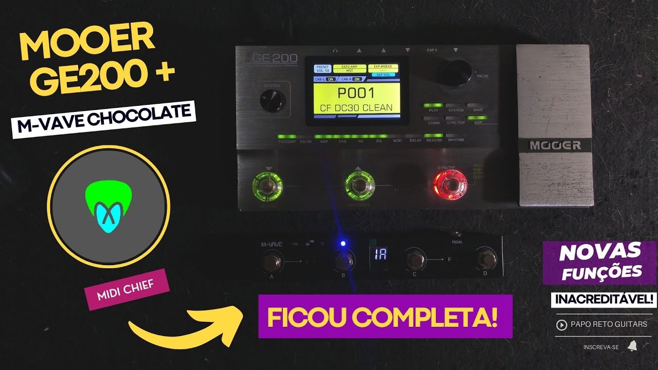 MOOER GE200 + MVAVE CHOCOLATE MIDI CONTROLLER // MIDI CHIEF // APP // COMO CONFIGURAR // TUTORIAL