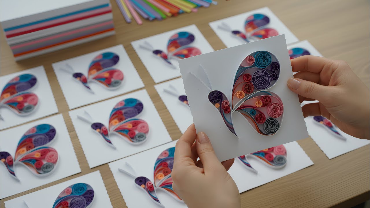 Easy & Quick Paper Quilling Butterfly 🦋 | Simple Quilling Design