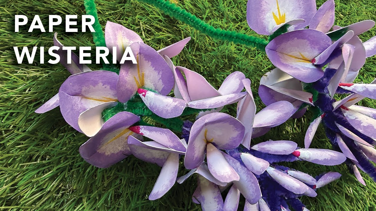How to Make a Paper Wisteria Flower 🪻