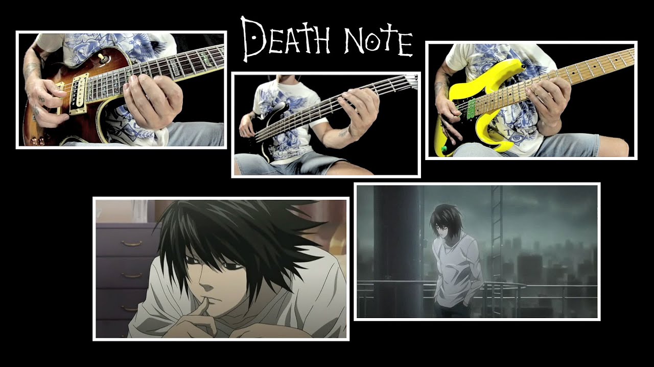 DEATH NOTE relaxing music with rain sound | L's Ideology | Guitar Cover