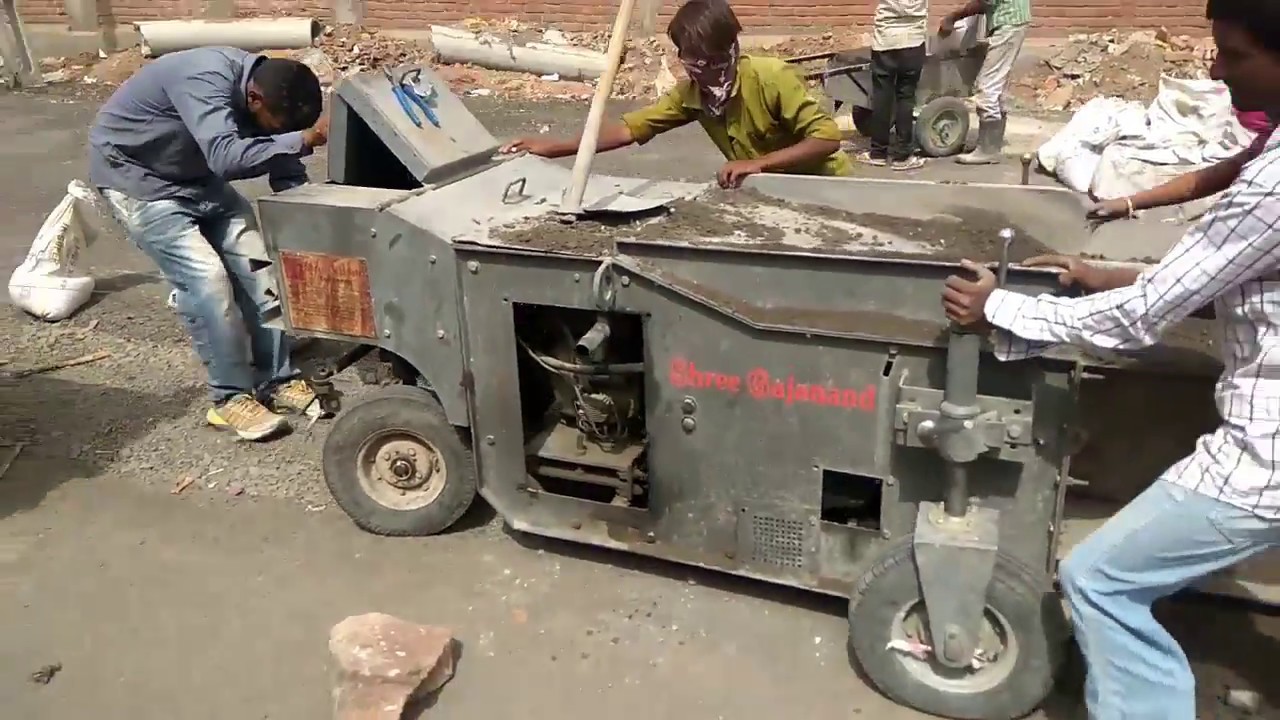 Concrete Curb(divider) Making by Machine