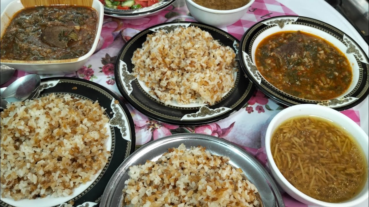 السبانخ المفرزة بطعم أجمل من الطازة مع رز مفلفل 🥬🍲🥩🍚😋✨😍👍🏻💡💯🤤