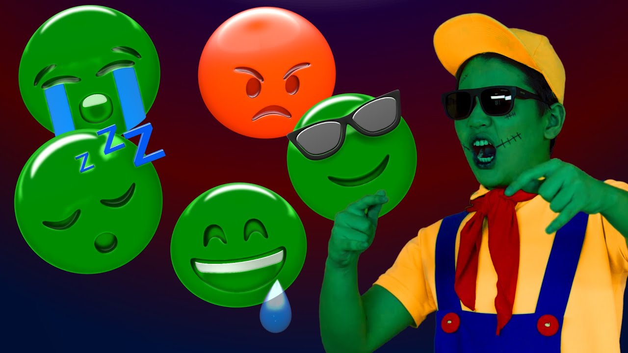 Finger Family Zombie Emoji Song| Kids Funny Songs