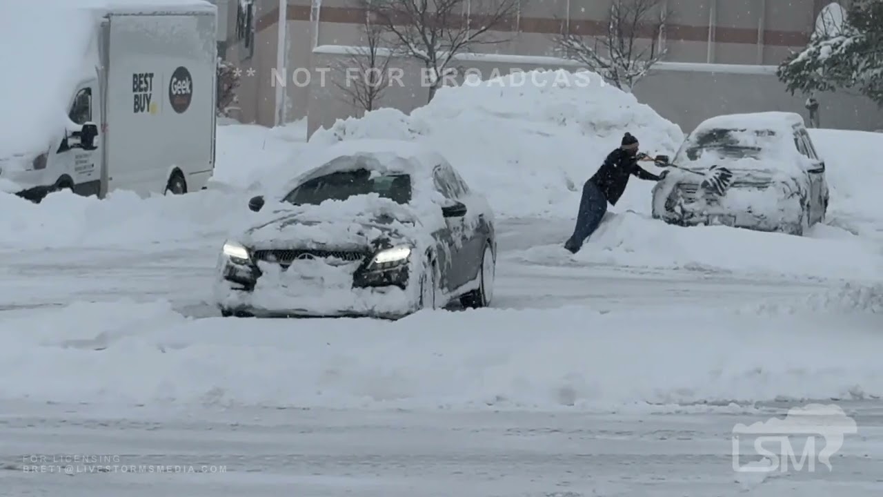 12-1-2024 Watertown, NY - Lake Effect Snowstorm Drone and Timelapse