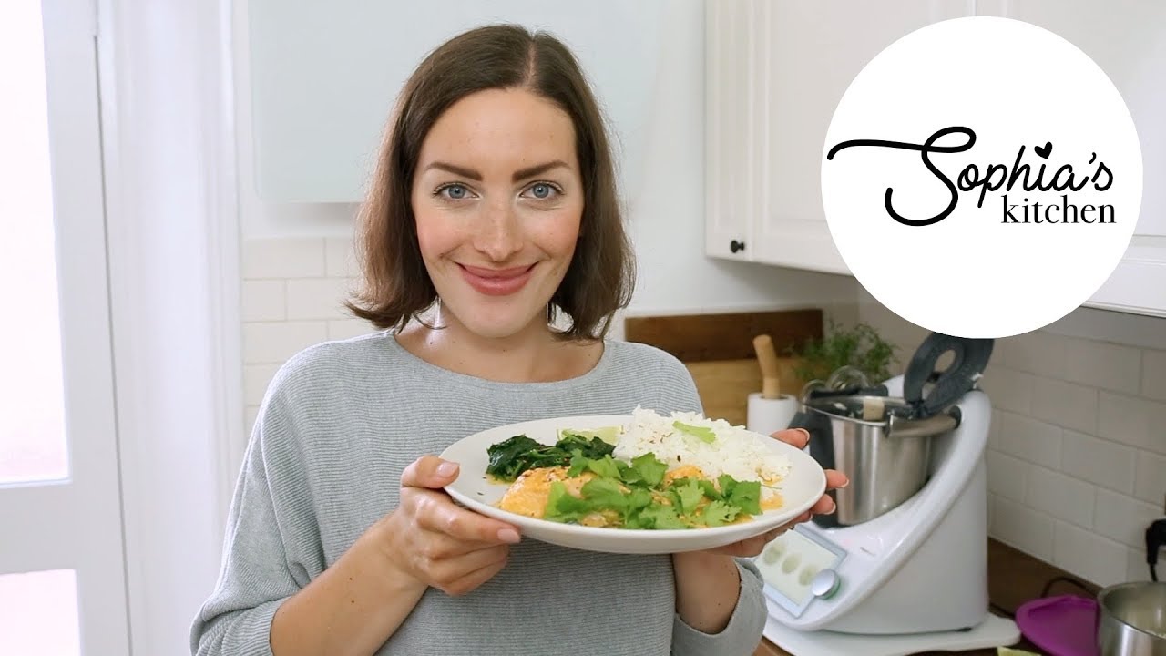 ALL IN ONE RECIPE! Red Curry Salmon | Sophia's Kitchen