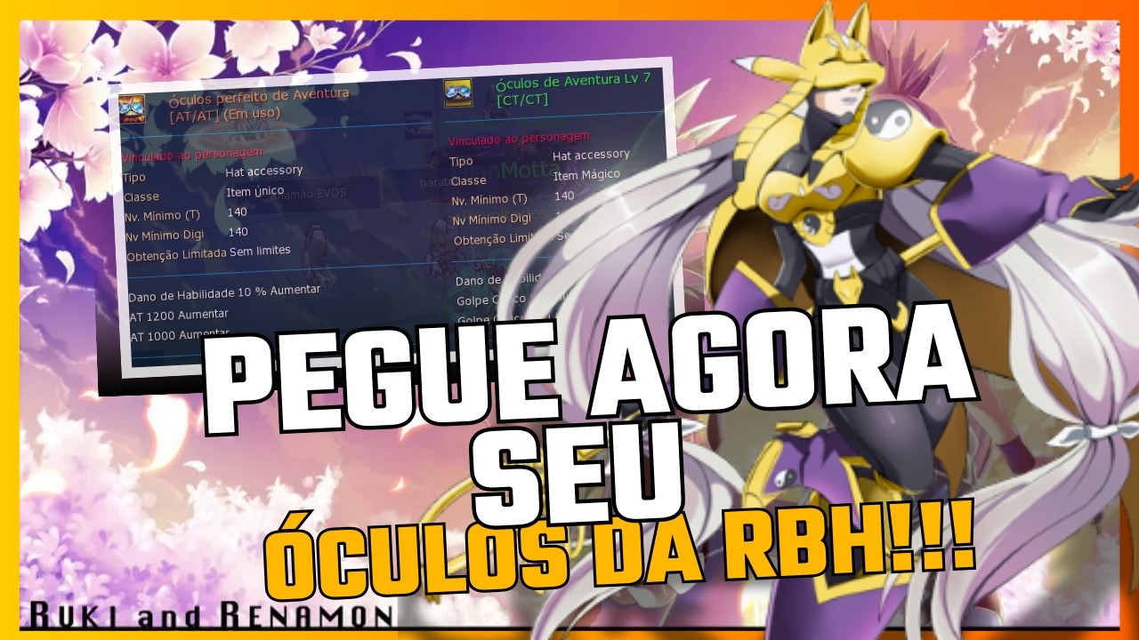 LADMO| PEGUE AGORA SEU &Oacute;CULOS DA RBH GRATUITO: !!! | DIGIMON MASTERS ONLINE