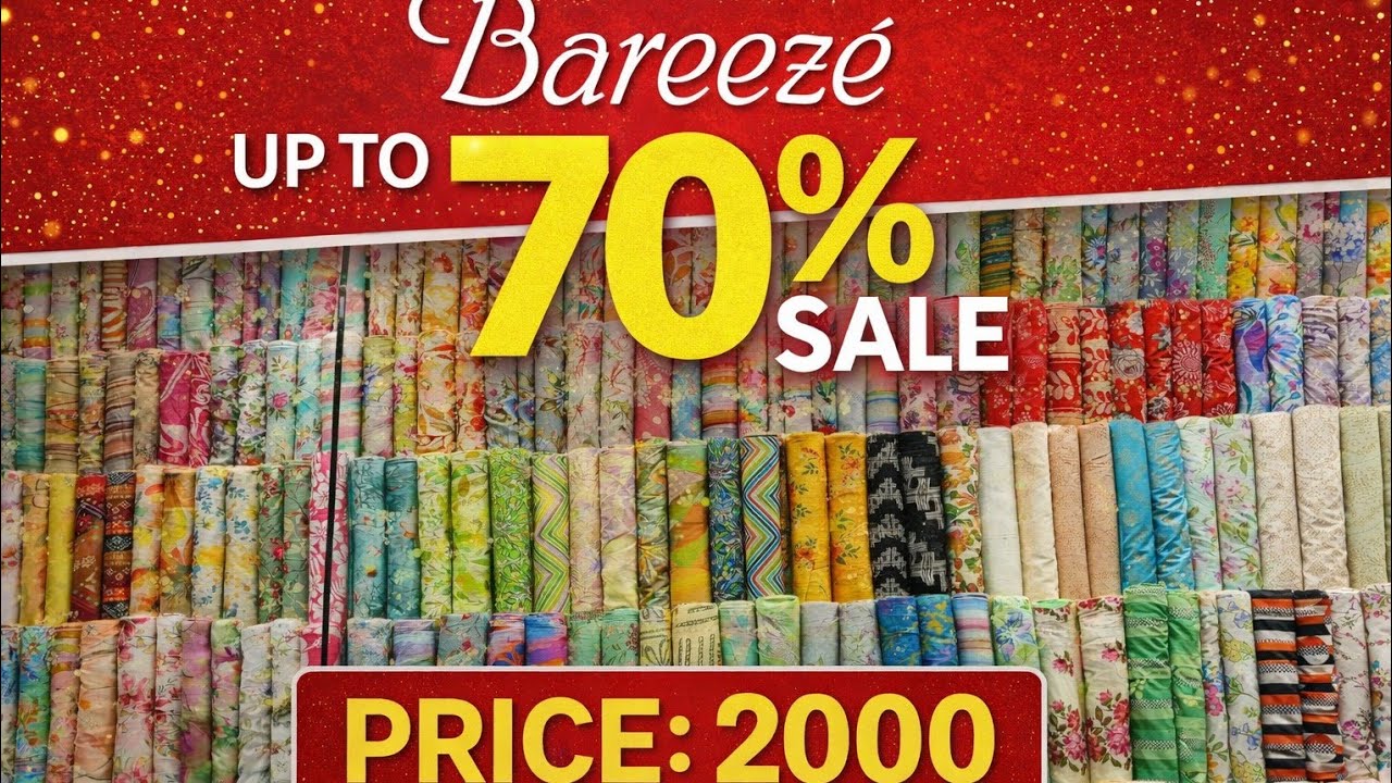 Bareeze Biggest Discount upto.70% OFF @ShoppingAndStiching 