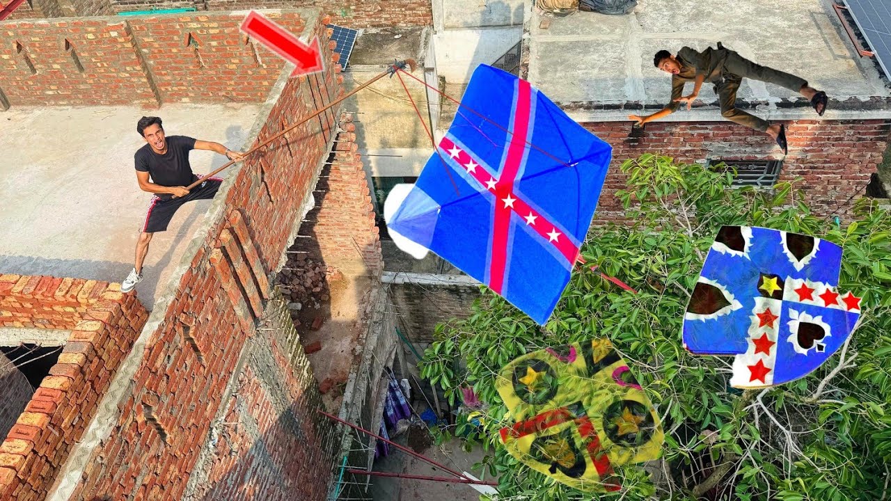 Havey Trick Kite Catch Tree With Kite Cutting Challenge Nasir Vs Abubaker 