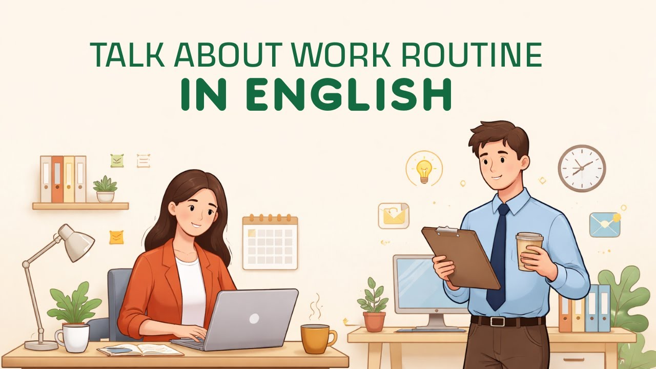 How to Talk About Your Daily Work Routine in English | English Podcast For Learning English!