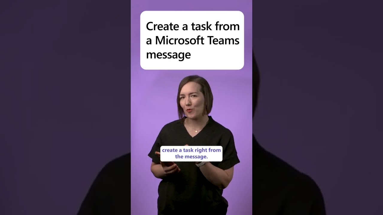 How to create a task from a Microsoft Teams message
