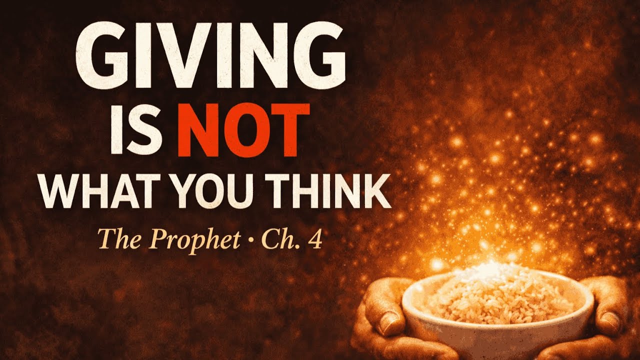 Giving Is Not What You Think | Ch. 4 — On Giving | The Prophet by Kahlil Gibran