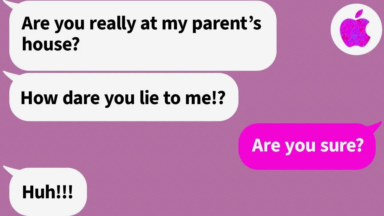 While I'm away for work, my wife tells me she's taking our son over to her parents' place