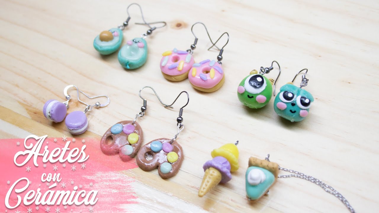 Aretes de porcelana fria