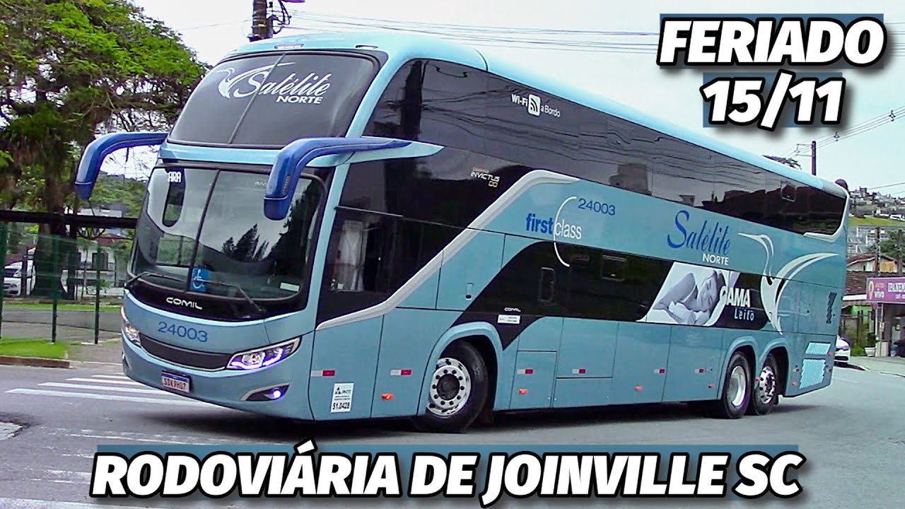 SATELITE NORTE EM SANTA CATARINA! MOVIMENTAÇÃO no FERIADO na RODOVIÁRIA DE JOINVILLE