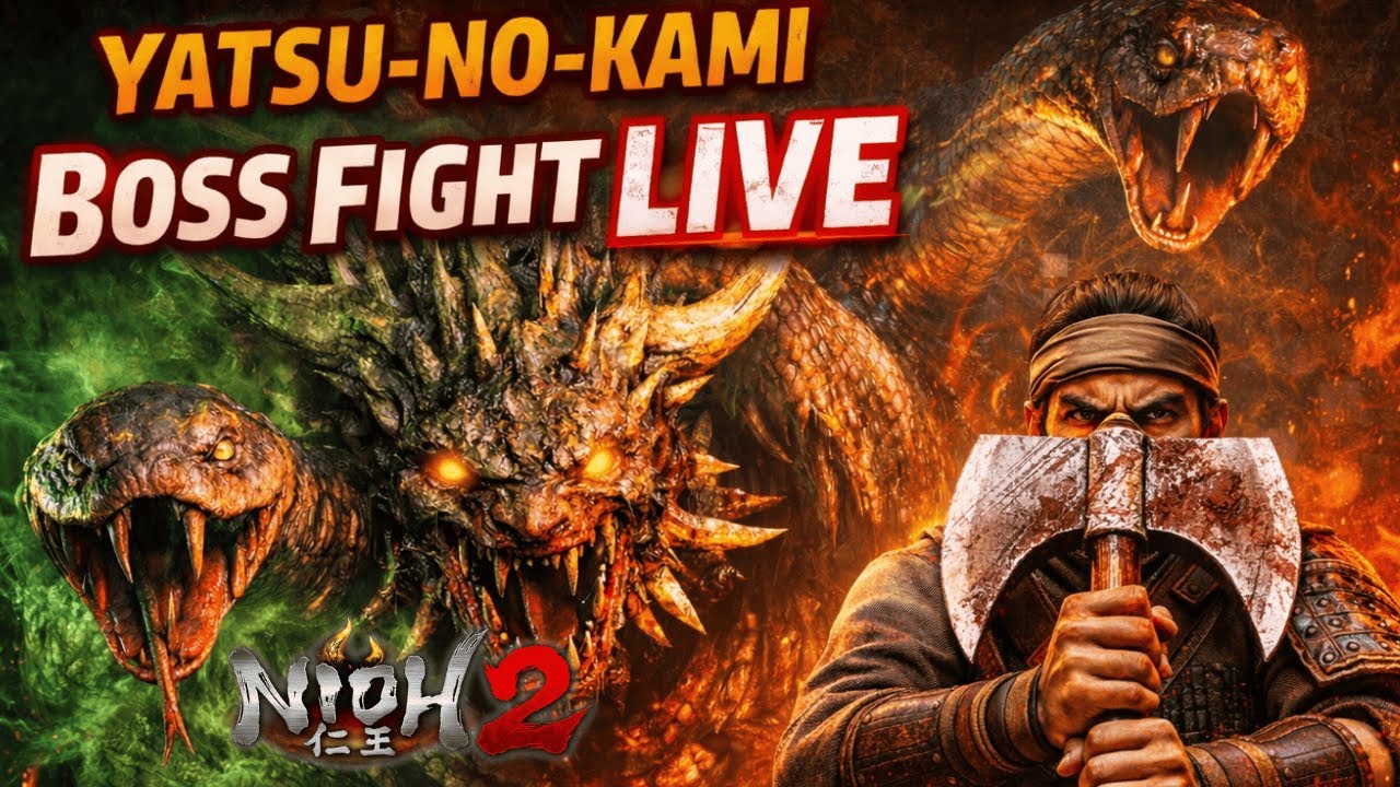Yatsu-no-Kami Boss Fight LIVE | Nioh 2 Day 4 First Playthrough