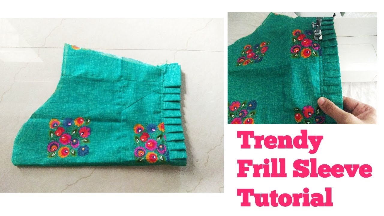 Latest Trendy Frill Sleeve Cutting and Stitching Easy Tutorial