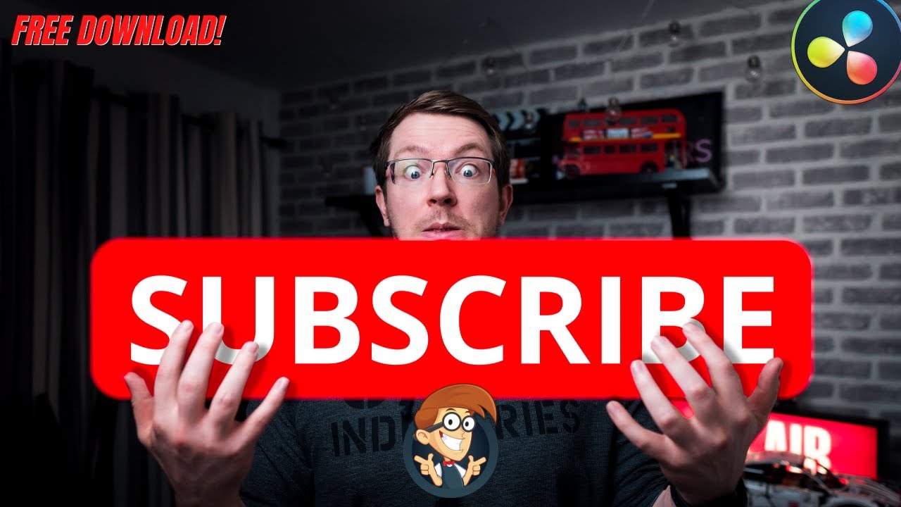 Simple, easy, basic Subscribe button in Davinci Resolve 16 - MrAlexTech 5 Minute Friday #47