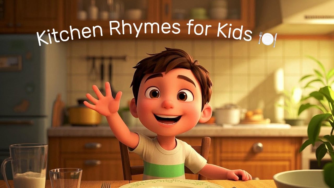 Kitchen Rhymes for Kids 🍽️ | Learn Spoon, Plate, Pan with Fun Songs | #happytappykids #kitchen