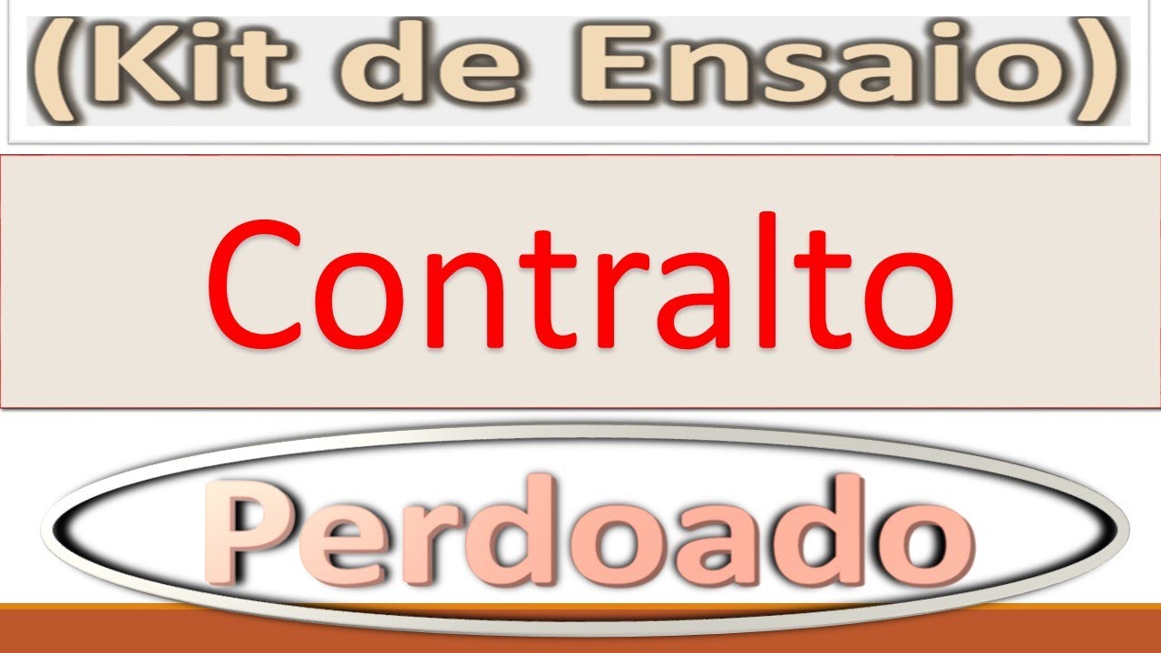 Perdoado *Forgiven* (Kit de Ensaio) Contralto