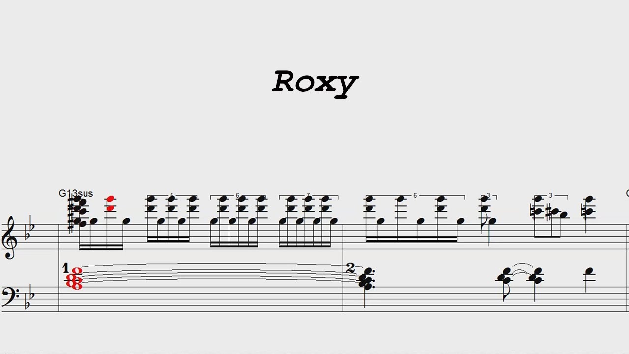 Roxy - ModJazz - Piano sheet music