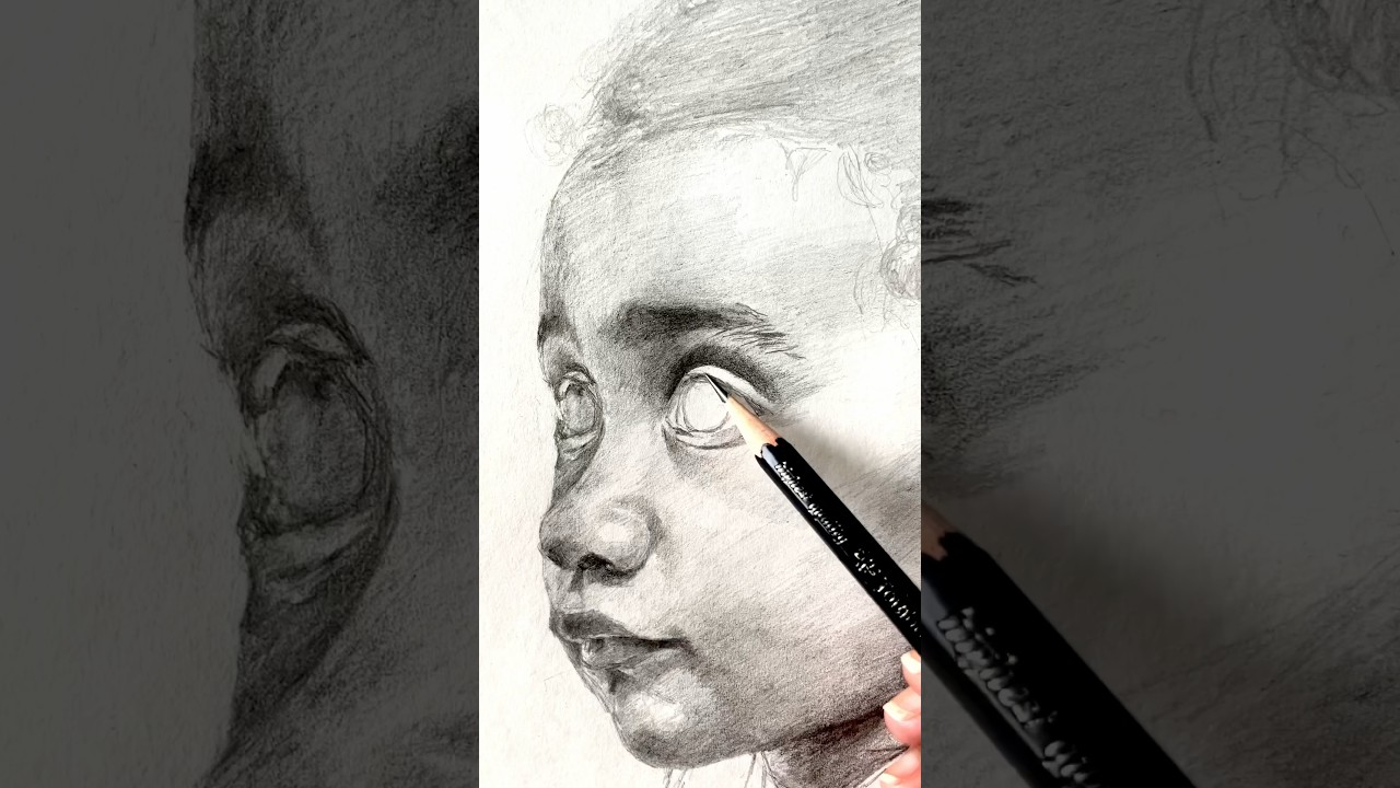 How to draw baby portrait #babyportrait #portraitdrawing #pencildrawing #portraitdrawingtutorial