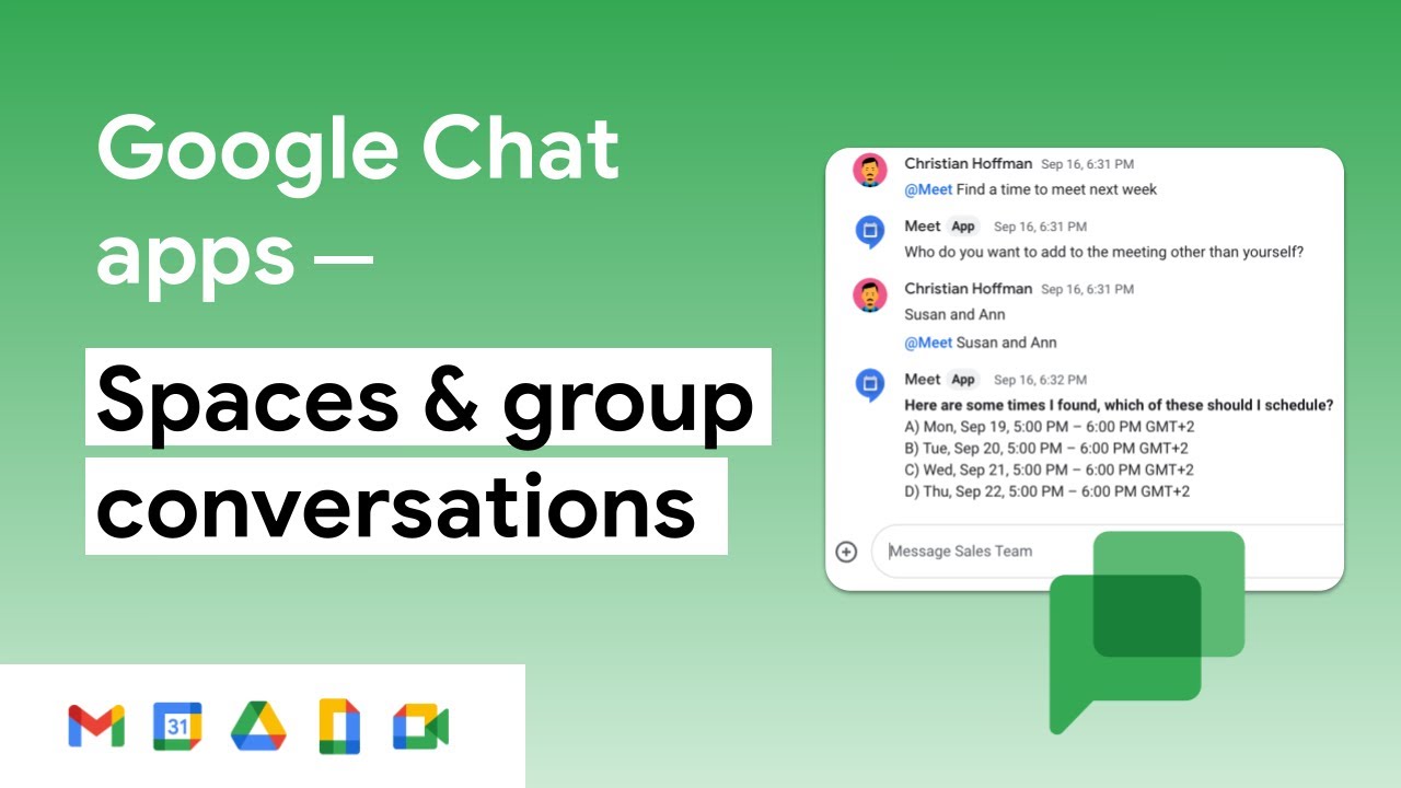 Google Chat apps - Spaces & group conversations