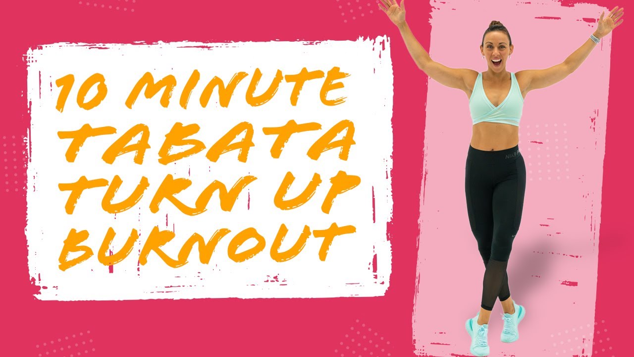 10 Minute TABATA CARDIO TURN UP Workout! NO EQUIPMENT NEEDED! | Sydney Cummings