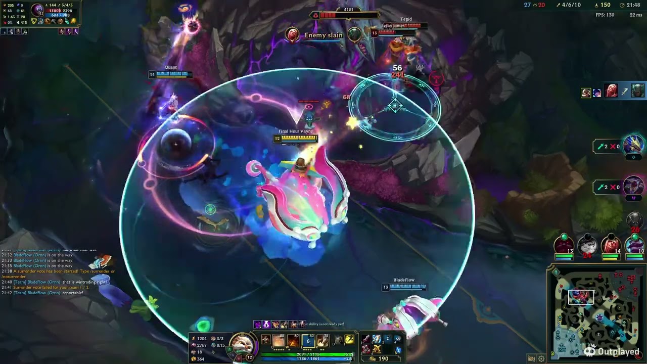 (gm) 200+ lp corki bot highlight game :^3