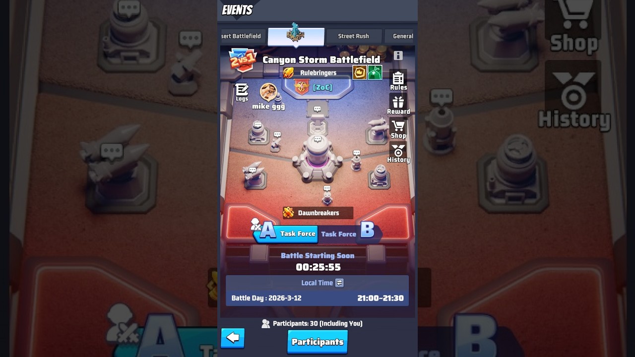 Last war survival game: Canyon Storm event (12/Mar/2026)