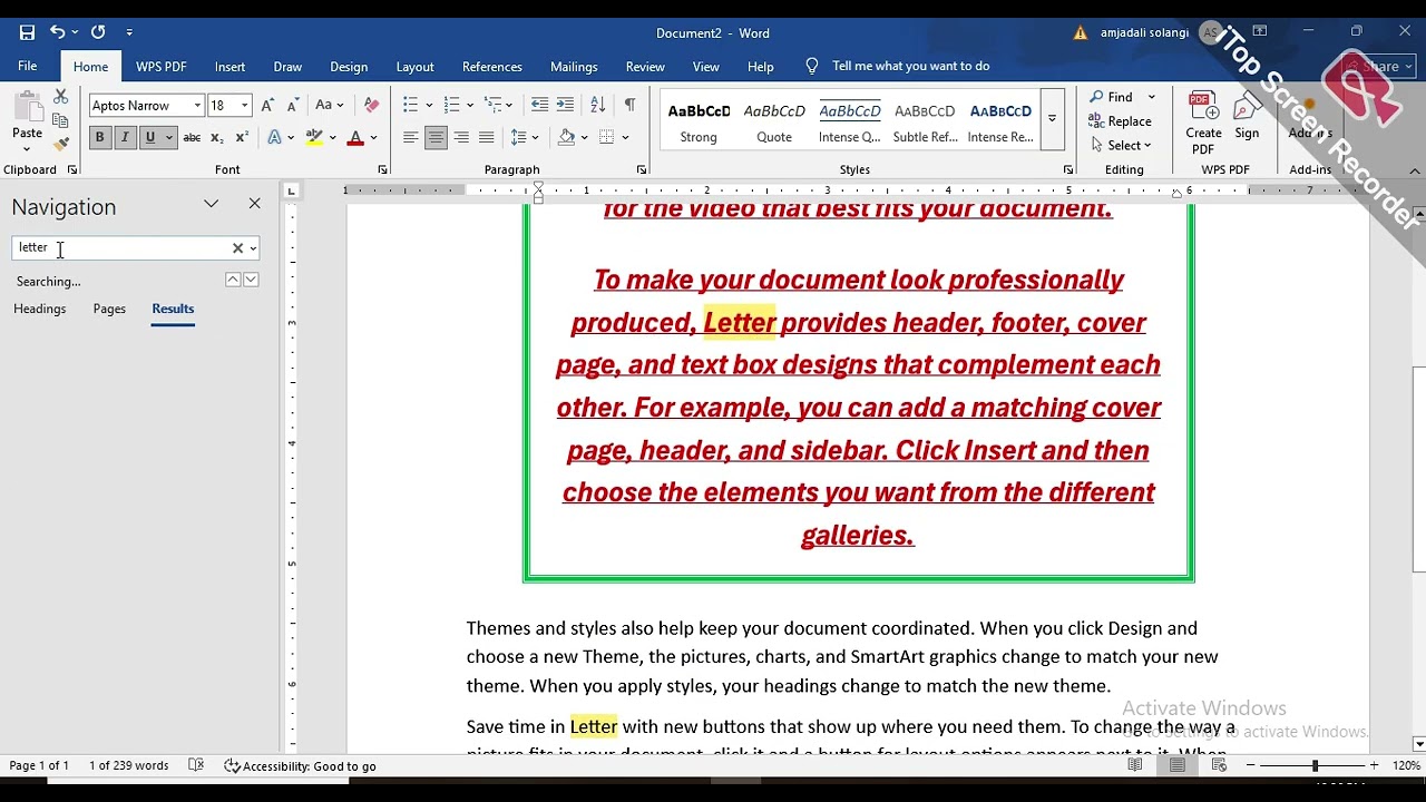 MS Word Styles, Find & Replace, Go To & Create PDF | Complete Guide