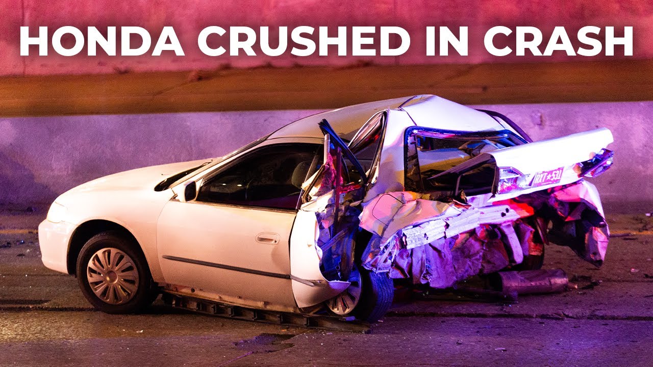 Honda Sedan Crushed in Rear-End Crash on I-44 in Oklahoma City