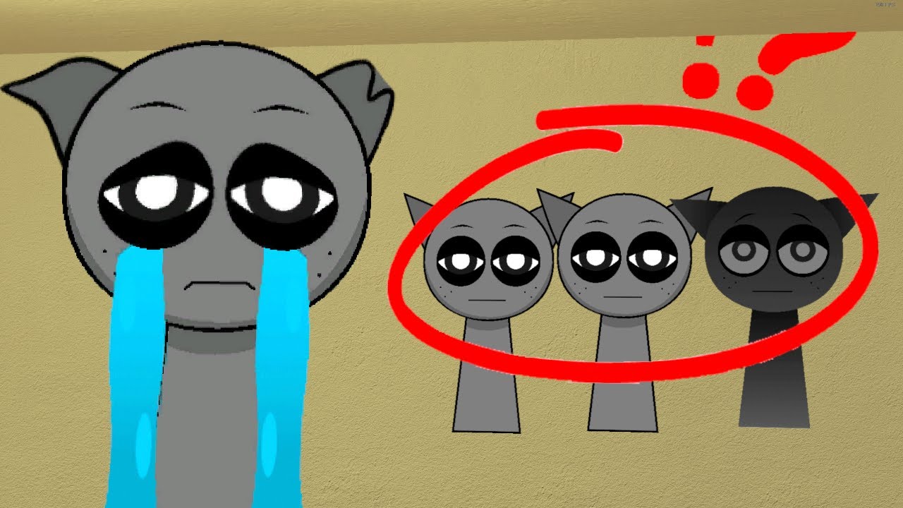 Sad Sprunki Gray wants me to find three of His Children, but one of Them is Angry