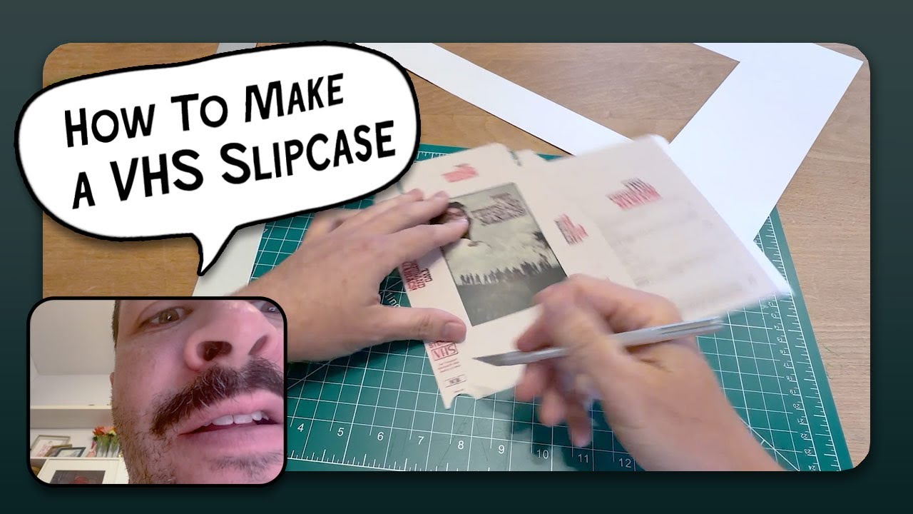 Cutting and folding a custom VHS Slipcase