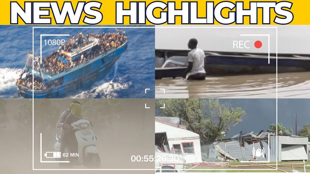 Headlines - Greece migrant boat | Nigeria boat accident | Texas tornado | Cyclone Biparjoy